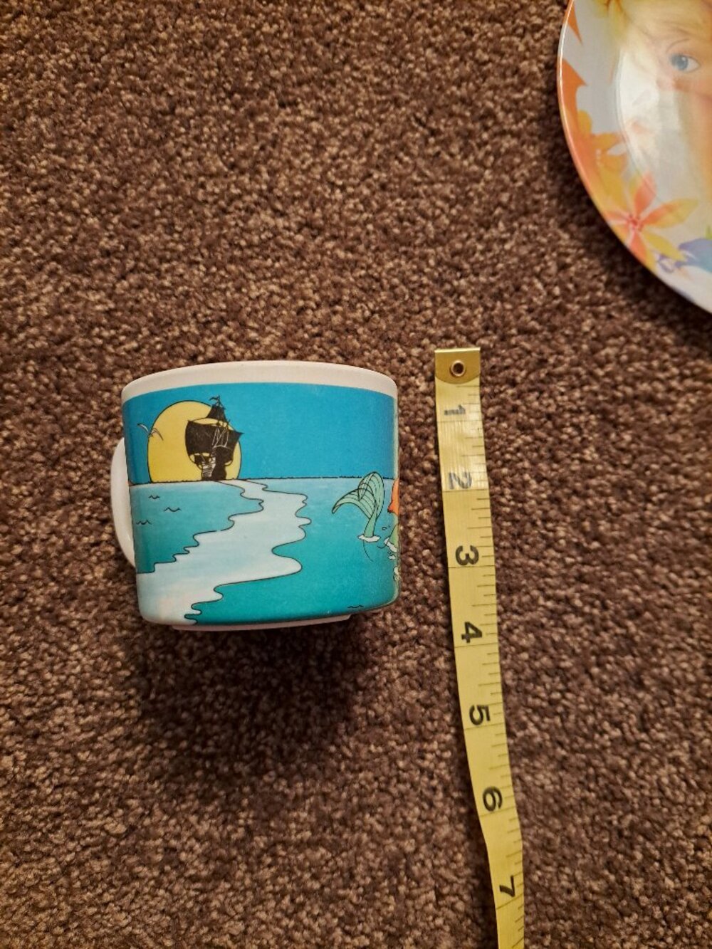 Vntg 90's Disney The Little Mermaid Ariel Melamine Cup&Plate&Tinker Bell Fairies - Picture 7 of 7